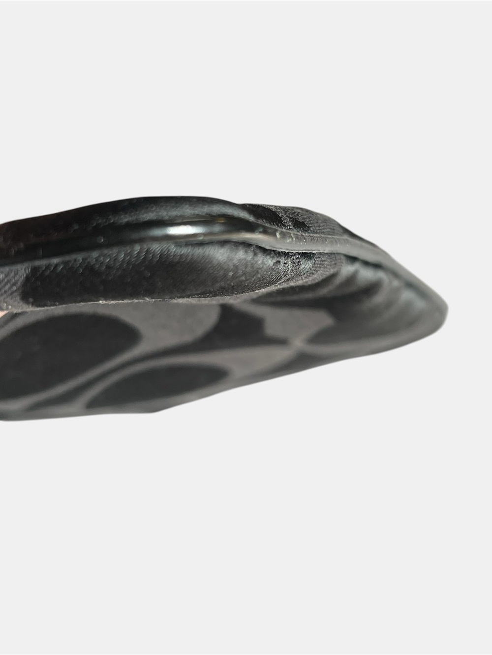 Coach Black Signature Wristlet with 3D Black and Silver Flower Appliqué Y2K - Picture 8 of 13